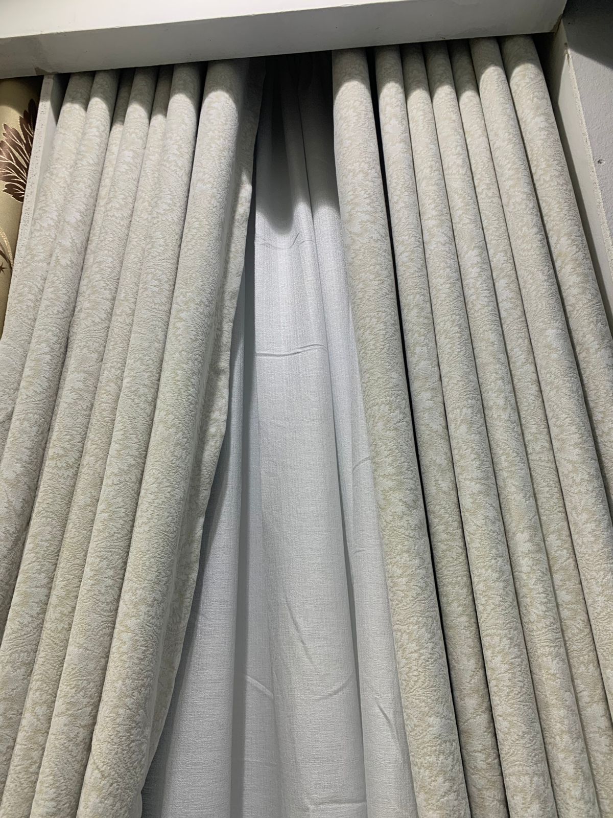 Heavy Flower-Patterned Curtains
