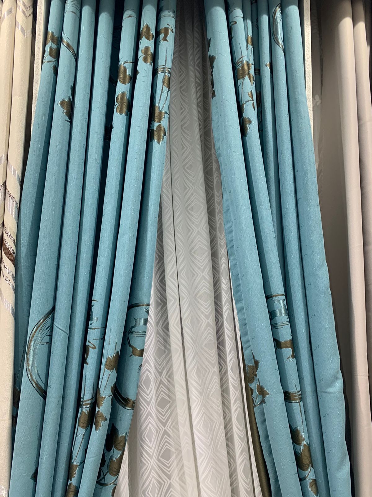Spiral Leaves Design Curtains